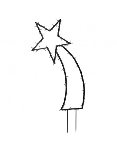 Luce Decorativa Natale con Picchetti Stella Cadente 80LED 62cm