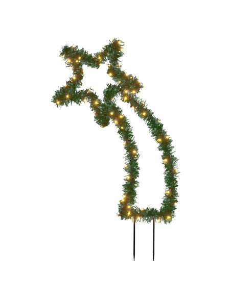Luce Decorativa Natale con Picchetti Stella Cadente 80LED 62cm
