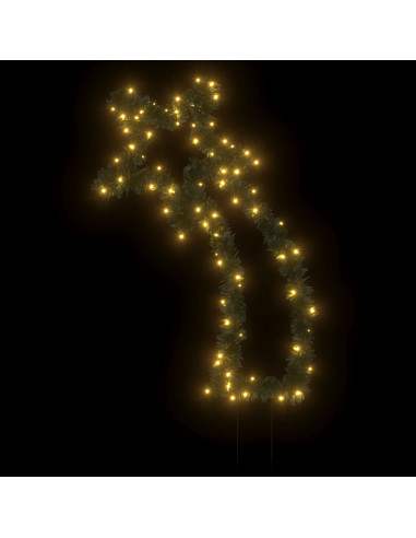 Luce Decorativa Natale con Picchetti Stella Cadente 80LED 62cm