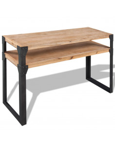 Tavolo Consolle in Legno Massello di Acacia 120x40x85 cm 2