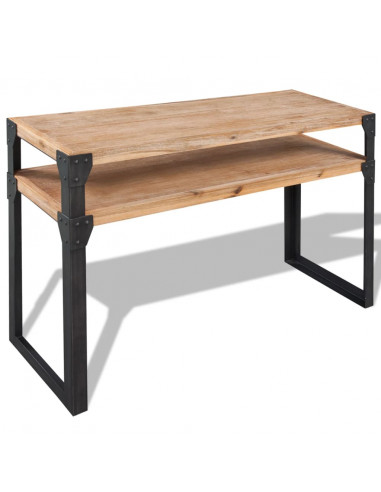 Tavolo Consolle in Legno Massello di Acacia 120x40x85 cm