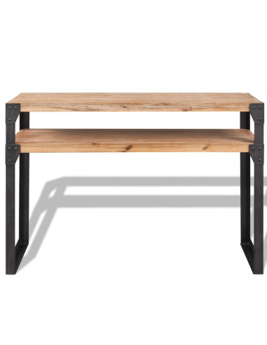 Tavolo Consolle in Legno Massello di Acacia 120x40x85 cm