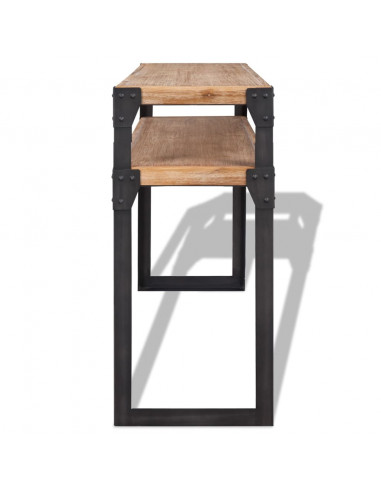 Tavolo Consolle in Legno Massello di Acacia 120x40x85 cm
