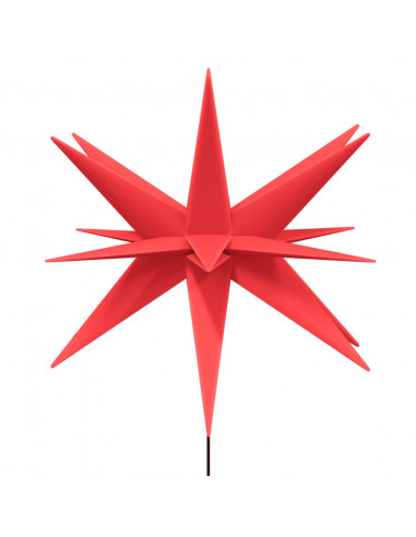 Luci di Natale con Picchi e LED 3 pz Pieghevoli Rosse 57 cm