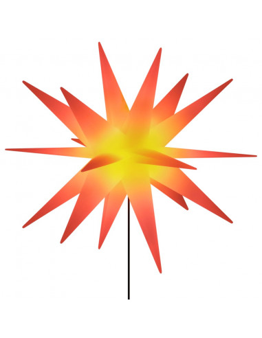 Luci di Natale con Picchi e LED 3 pz Pieghevoli Rosse 57 cm