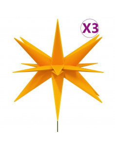 Luci di Natale con Picchi e LED 3 pz Pieghevoli Gialle 57 cm 2