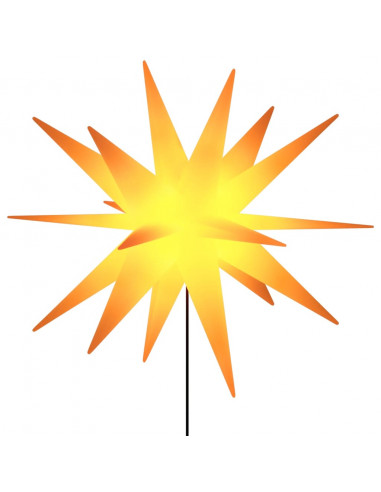 Luci di Natale con Picchi e LED 3 pz Pieghevoli Gialle 57 cm