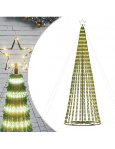 Illuminazione Albero di Natale a Cono 688LED Bianco Caldo 300cm 2
