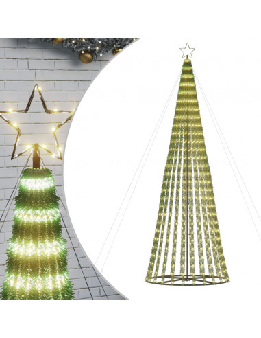 Illuminazione Albero di Natale a Cono 688LED Bianco Caldo 300cm