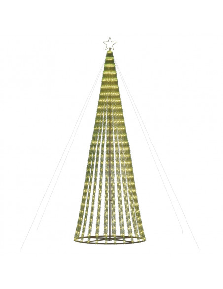Illuminazione Albero di Natale a Cono 688LED Bianco Caldo 300cm