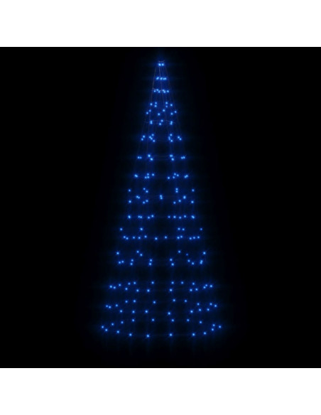 Illuminazione Albero di Natale su Pennone 200LED Blu 180cm