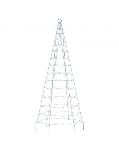Illuminazione Albero di Natale su Pennone 200LED Blu 180cm