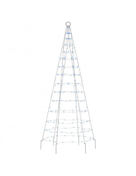 Illuminazione Albero di Natale su Pennone 200LED Blu 180cm