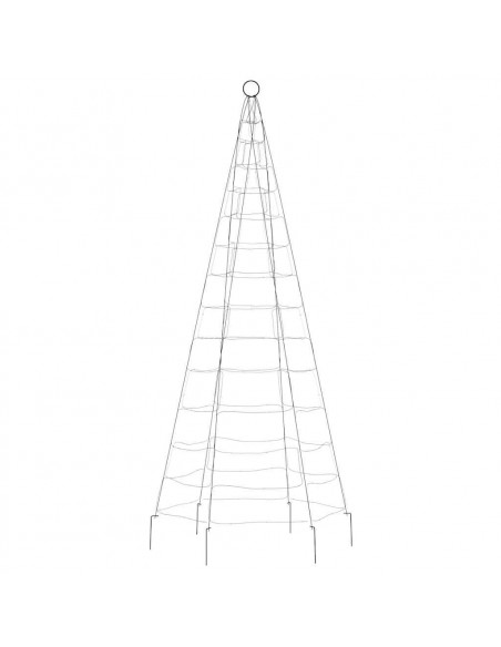 Illuminazione Albero di Natale su Pennone 200LED Blu 180cm
