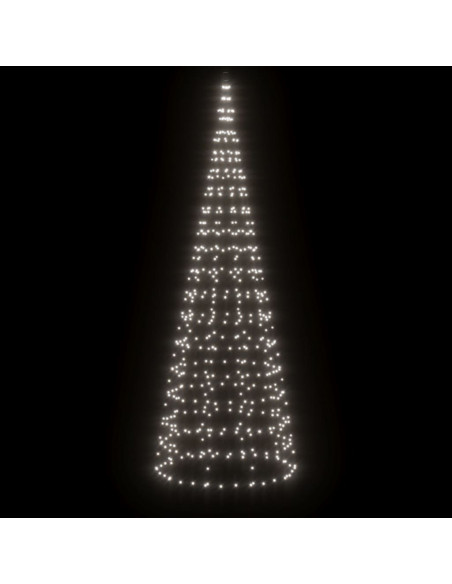 Luce Albero di Natale su Pennone 550LED Bianco Freddo 300cm