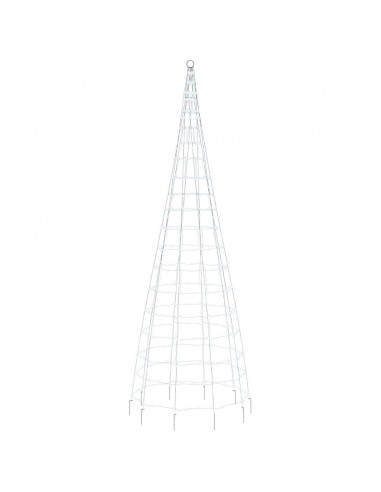 Luce Albero di Natale su Pennone 550LED Bianco Freddo 300cm