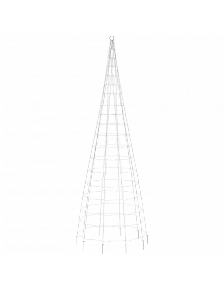 Luce Albero di Natale su Pennone 550LED Bianco Freddo 300cm