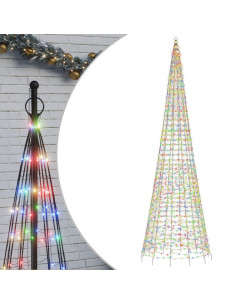 Illuminazione Albero Natale su Pennone 1534LED Colorato 500cm 2