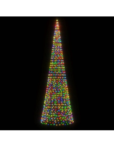 Illuminazione Albero Natale su Pennone 1534LED Colorato 500cm