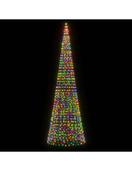 Illuminazione Albero Natale su Pennone 1534LED Colorato 500cm