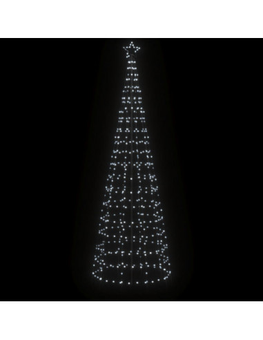 Luce Albero di Natale con Picchetti 570LED Bianco Freddo 300cm