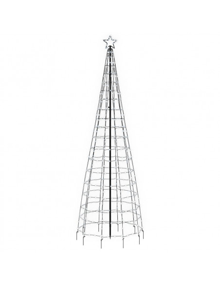 Luce Albero di Natale con Picchetti 570LED Bianco Freddo 300cm