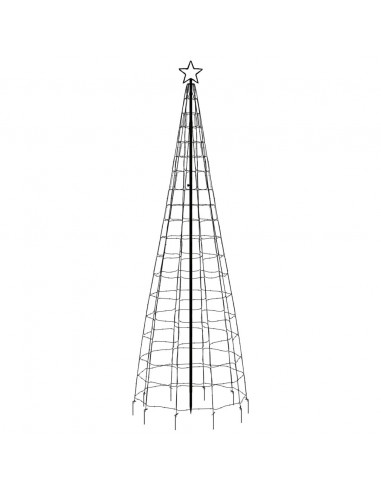 Luce Albero di Natale con Picchetti 570LED Bianco Freddo 300cm