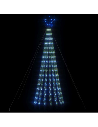 Illuminazione Albero di Natale a Cono 275LED Blu 180cm