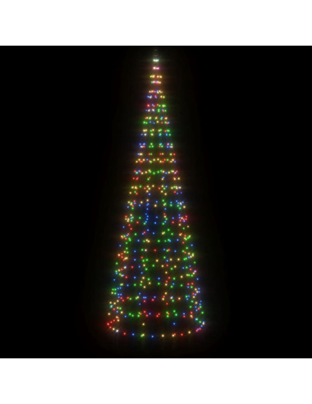 Illuminazione Albero di Natale su Pennone 550LED Colorato 300cm