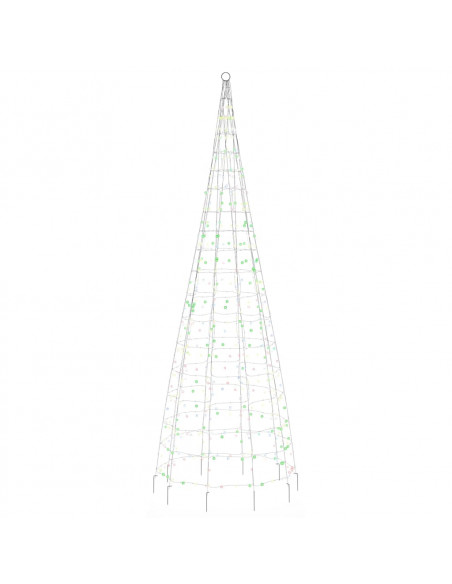 Illuminazione Albero di Natale su Pennone 550LED Colorato 300cm