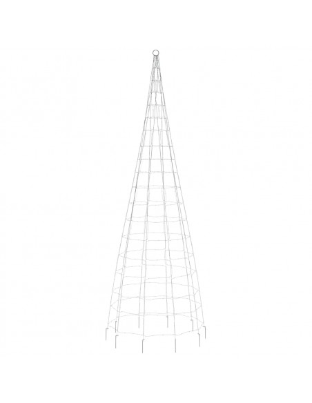 Illuminazione Albero di Natale su Pennone 550LED Colorato 300cm