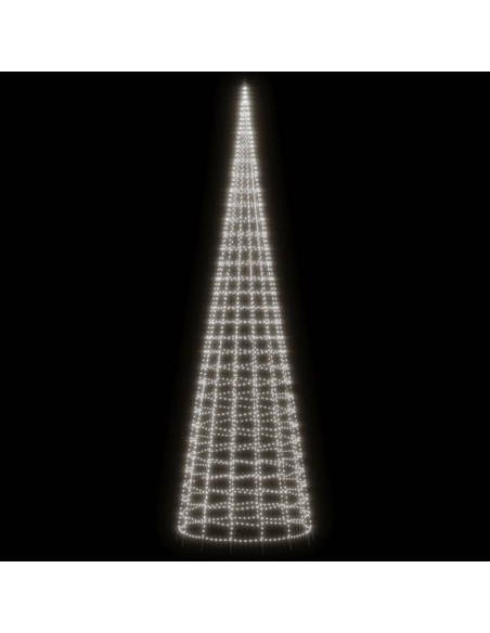 Luce Albero di Natale su Pennone 3000LED Bianco Freddo 800cm