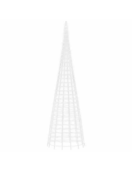 Luce Albero di Natale su Pennone 3000LED Bianco Freddo 800cm
