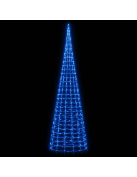 Illuminazione Albero di Natale su Pennone 3000LED Blu 800cm
