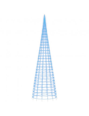 Illuminazione Albero di Natale su Pennone 3000LED Blu 800cm