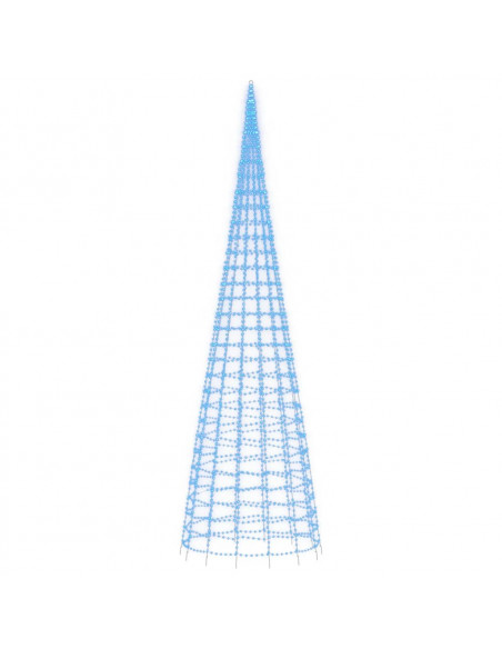 Illuminazione Albero di Natale su Pennone 3000LED Blu 800cm