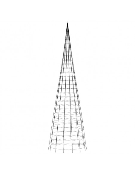 Illuminazione Albero di Natale su Pennone 3000LED Blu 800cm