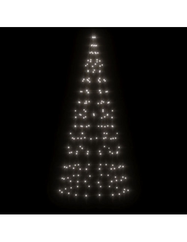 Luce Albero di Natale su Pennone 200LED Bianco Freddo 180cm