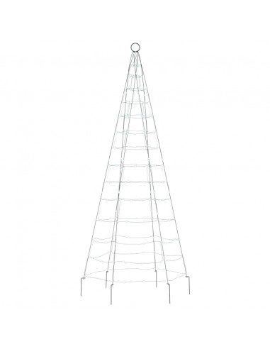 Luce Albero di Natale su Pennone 200LED Bianco Freddo 180cm