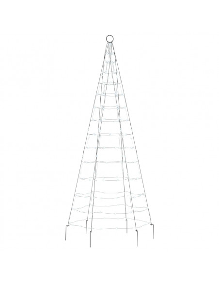 Luce Albero di Natale su Pennone 200LED Bianco Freddo 180cm