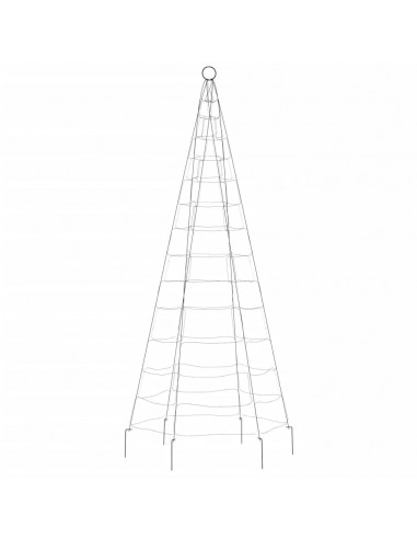 Luce Albero di Natale su Pennone 200LED Bianco Freddo 180cm