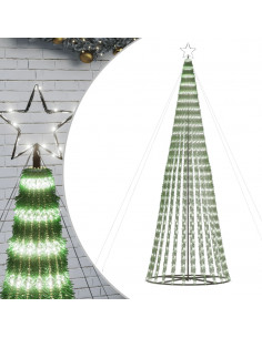 Illuminazione Albero Natale a Cono 688LED Bianco Freddo 300cm 2
