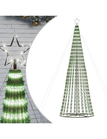 Illuminazione Albero Natale a Cono 688LED Bianco Freddo 300cm