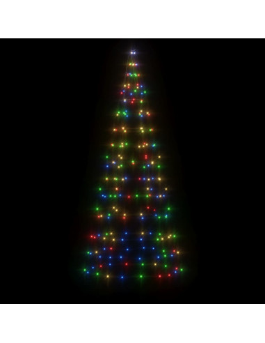 Illuminazione Albero di Natale su Pennone 200LED Colorato 180cm