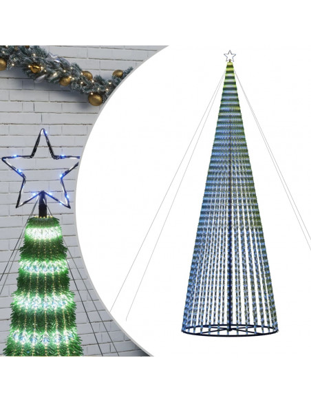Illuminazione Albero di Natale a Cono 1544LED Blu 500cm