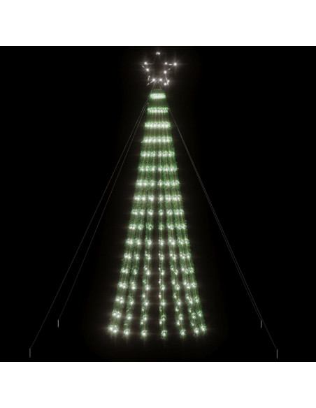Illuminazione Albero Natale a Cono 275LED Bianco Freddo 180cm