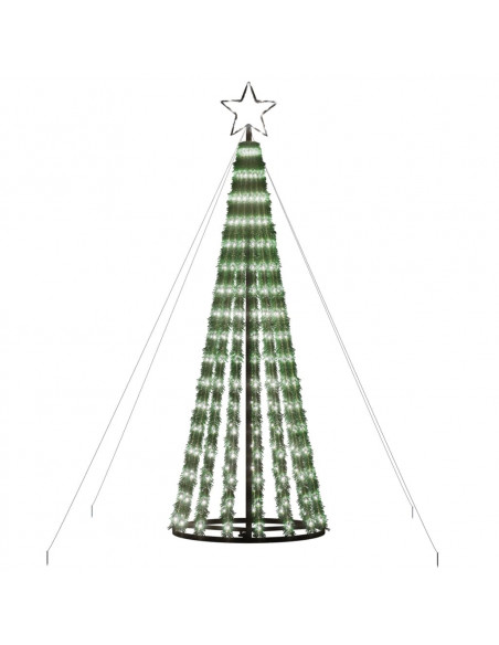 Illuminazione Albero Natale a Cono 275LED Bianco Freddo 180cm