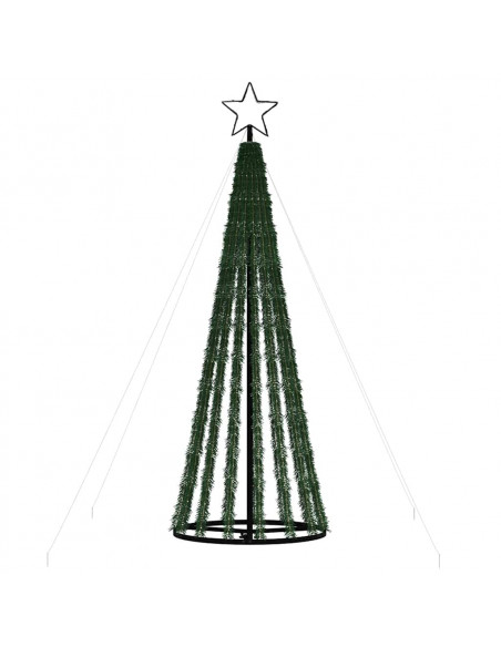 Illuminazione Albero Natale a Cono 275LED Bianco Freddo 180cm
