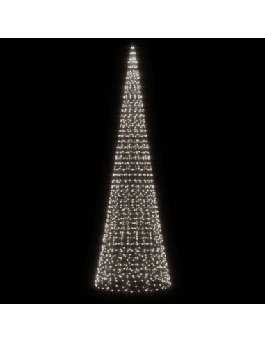 Luce Albero di Natale su Pennone 1534LED Bianco Freddo 500cm