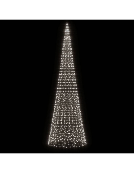Luce Albero di Natale su Pennone 1534LED Bianco Freddo 500cm